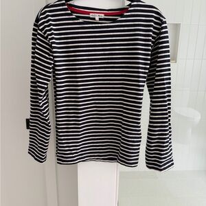 Alex Mill Navy & White Striped Long-Sleeve Tee - XS